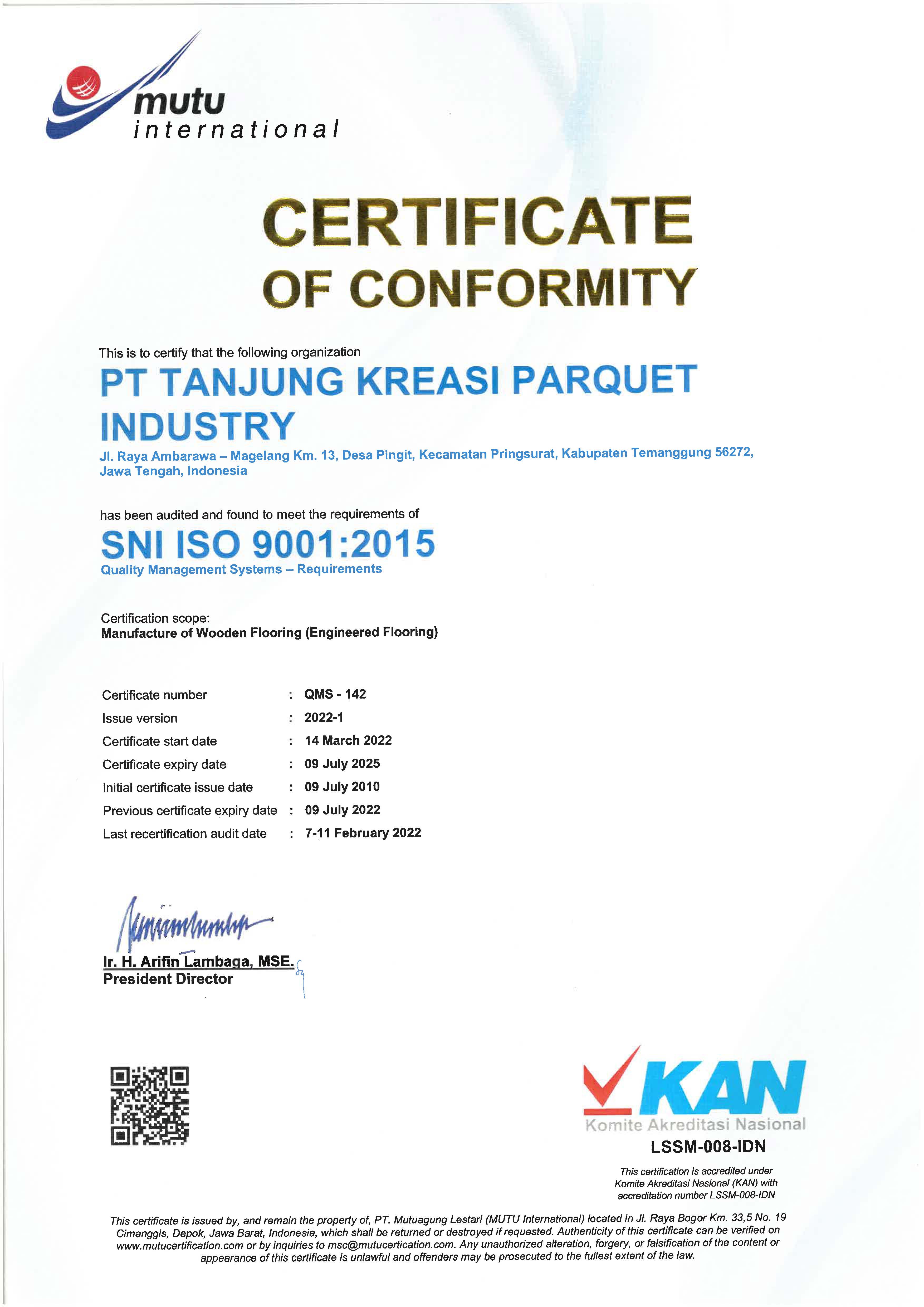 ISO - Mutu International